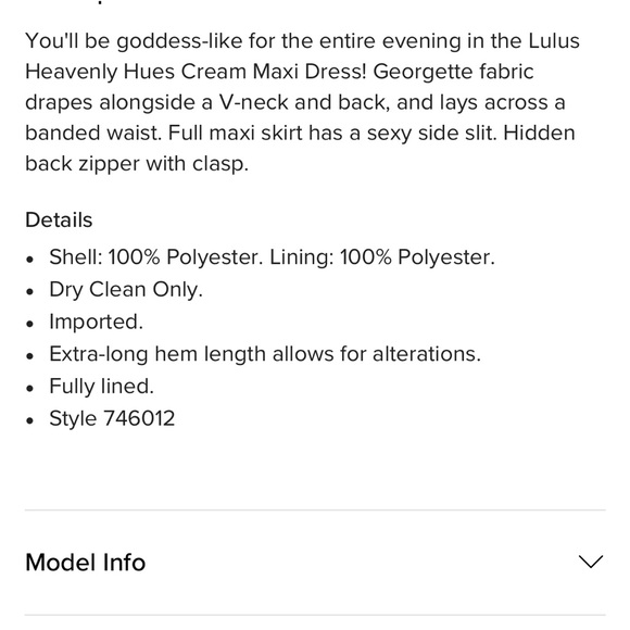 Lulu's Cream Maxi Dress with Slit - Picture 10 of 10